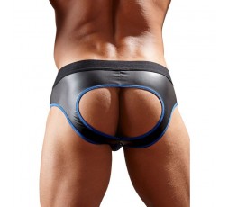 Sexy Shop Online I Trasgressivi - Intimo Uomo - Slip Aperto In Neoprene Nero e Azzurro - Svenjoyment