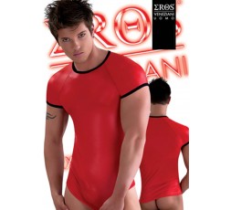 Sexy Shop Online I Trasgressivi - T-Shirt Uomo - Maglietta Colore Rosso Bordini Neri - Eros Veneziani