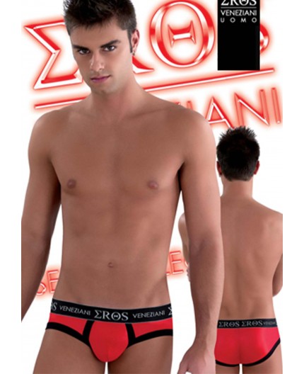 Sexy Shop Online I Trasgressivi - Intimo Uomo - Slip Rosso Bordi Neri - Eros Veneziani