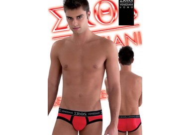 Intimo Uomo - Slip Rosso Bordi Neri - Eros Veneziani