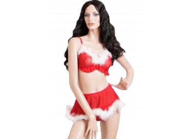 Natale Donna - Costume con Top e Minigonna