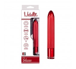 Sexy Shop Online I Trasgressivi - Vibratore Classico - Metallix Ribbed Vibrator Red - Dream Toys