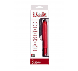 Sexy Shop Online I Trasgressivi - Vibratore Classico - Metallix Ribbed Vibrator Red - Dream Toys