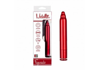 Vibratore Classico - Metallix Bulbed Vibrator Red - Dream Toys