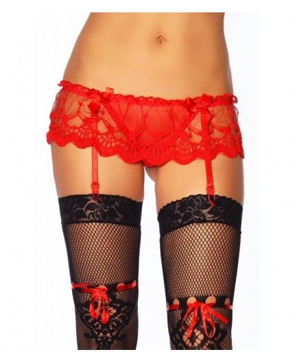 Sexy Shop Online I Trasgressivi - Sexy Lingerie - Reggicalze in Pizzo Rosso