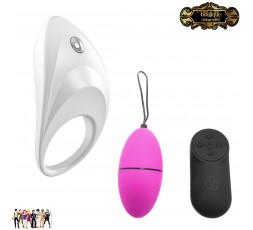 Sexy Shop Online I Trasgressivi - Kit e Set Per Coppia Vibrante - Kit con Anello Fallico Vibrante e Ovulo Vibrante Wireless