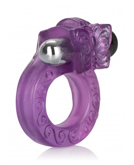 Sexy Shop Online I Trasgressivi - Anello Fallico Vibrante - Intimate Butterfly Ring Purple - California Exotic Novelties