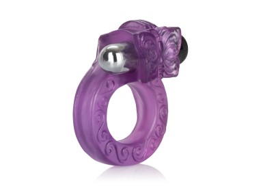 Anello Fallico Vibrante - Intimate Butterfly Ring Purple - California Exotic Novelties