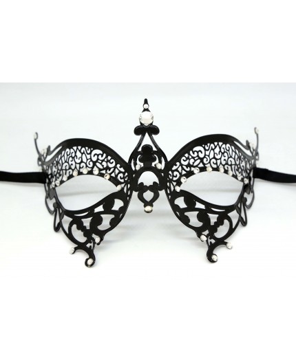 sexy Shop Online I Trasgressivi - Accessorio Per Carnevale - Maschera Nera In Ferro e Brillanti - Fifty Shades Of Grey