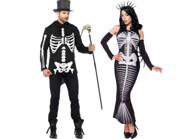 Carnevale Coppia - Costume Da Scheletro & Skeleton Mermaid