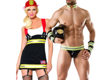 Carnevale Coppia - Firefighter Costume Man Roleplay & Da Sexy Pompiere