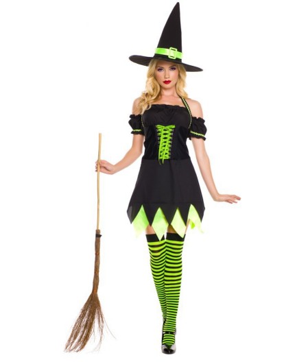 Sexy Shop Online I Trasgressivi - Carnevale Donna - Costume da Holly Dark Witch - Music Legs