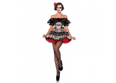 Carnevale Donna - Day Of The Dead Doll - Leg Avenue