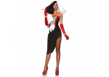 Carnevale Donna - Costume Da Diva Crudelia - Leg Avenue