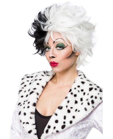 Sexy Shop Online I Trasgressivi - Parrucca Unisex - Cruel Lady Wig Dalmatian Wig - Mask Paradise
