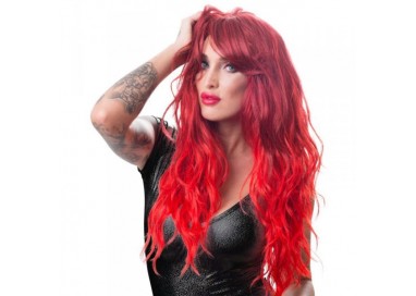 Parrucca Unisex - Wig, Red, Wavy and Long - Orion