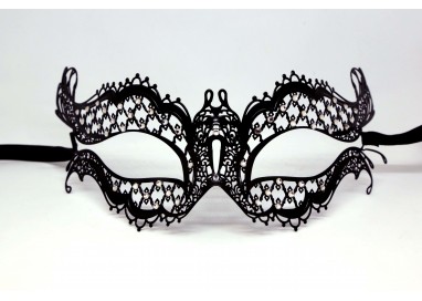 Accessorio Per Carnevale Unisex - Maschera Nera In Ferro Black Mask - Fifty Shades Of Grey