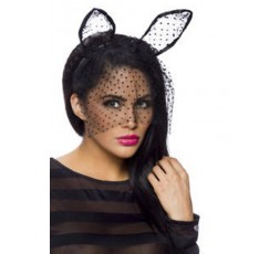 Sexy Shop Online I Trasgressivi - Accessorio Per Halloween - Orecchie Da Coniglietta Tulle Nere