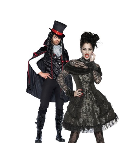 Sexy Shop Online I Trasgressivi - Carnevale Coppia - Costume da Vampira & Da Vampiro Sexy