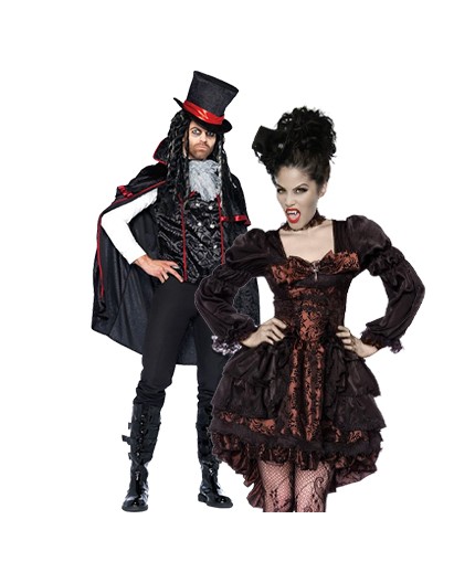 Sexy Shop Online I Trasgressivi - Carnevale Coppia - Costume Da Vampira & Da Vampiro Sexy