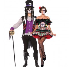 Sexy Shop Online I Trasgressivi - Carnevale Coppia - Costume da Day Of The Dead Doll & Da Prete Voodoo