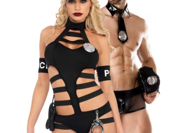 Carnevale Coppia - Costume Da Poliziotta Undercover Cop & Cop Costume Man Roleplay