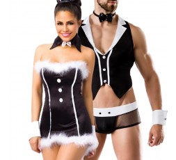 Sexy Shop Online I Trasgressivi - Carnevale Coppia - Costume Da Coniglietta Sexy & Barkeeper Costume Man Roleplay