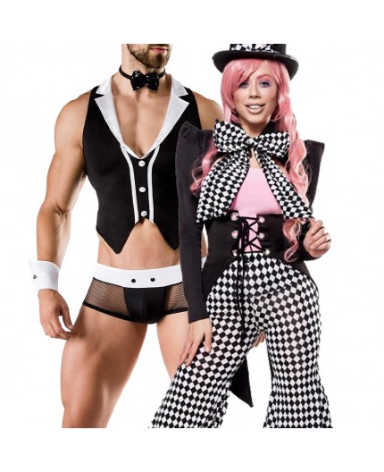 Sexy Shop Online I Trasgressivi - Carnevale Coppia - Costume Da Honey Bunny & Barkeeper Costume Man Roleplay