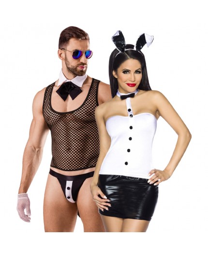 Sexy Shop Online I Trasgressivi - Carnevale Coppia - Costume Sexy Da Coniglietta & Butler Costume Man Roleplay