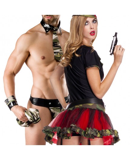Sexy Shop Online I Trasgressivi - Carnevale Coppia - Costume Da Soldatessa Sexy & Army Costume Man Roleplay