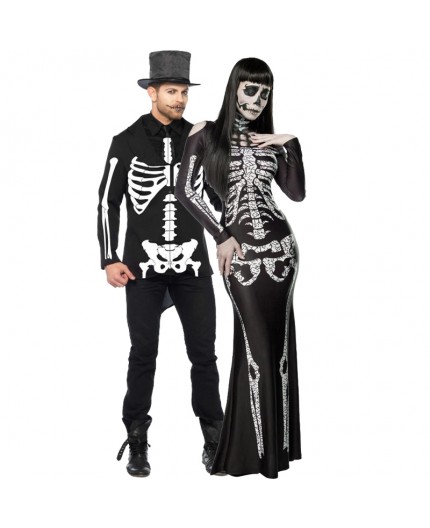 Sexy Shop Online I Trasgressivi - Carnevale Coppia - Costume da Skeleton Lady & da Scheletro