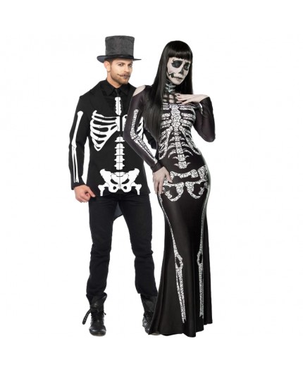 Sexy Shop Online I Trasgressivi - Carnevale Coppia - Costume da Skeleton Lady & da Scheletro Sexy Shop Online I Trasgressivi - Carnevale Coppia - Costume da Skeleton Lady & da Scheletro