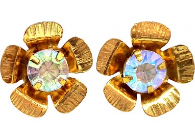 Bigiotteria Donna - Orecchino Fiore con Diamante Bigiotteria Donna - Orecchino Fiore con Diamante