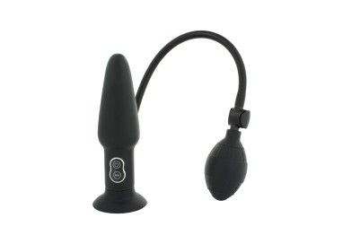 Plug Anale Gonfiabile Vibrante - Inflatable Buttplug Black - Seven Creations