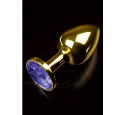 Sexy Shop Online I Trasgressivi - Plug Anale in Metallo - Jewellery in Gold Small Blue - Dolce Piccante
