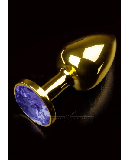 Sexy Shop Online I Trasgressivi - Plug Anale in Metallo - Jewellery in Gold Small Blue - Dolce Piccante