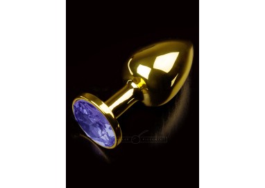Plug Anale in Metallo - Jewellery in Gold Small Blue - Dolce Piccante Plug Anale in Metallo - Jewellery in Gold Small Blue - Dolce Piccante