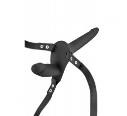 Sexy Shop Online I Trasgressivi - StrapOn Doppia Penetrazione - Harness Doppio Nero - Fetish Tentation