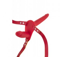 Sexy Shop Online I Trasgressivi - StrapOn Doppia Penetrazione - STRAP-ON HARNESS IN SILICONE ROSSO - Fetish Tentation