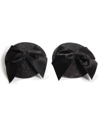 Sexy Shop Online I Trasgressivi - Accessori Vari - Burlesque Pasties Glitter & Bow - Bijoux Indiscrets