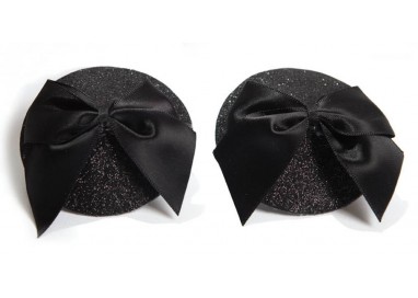 Accessori Vari - Burlesque Pasties Glitter & Bow - Bijoux Indiscrets