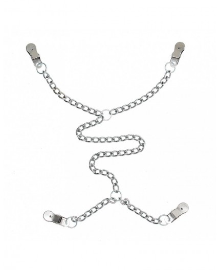 Sexy Shop Online I Trasgressivi - Pesi e Pinze BDSM - Nipple to Labia Clamps with Chain - Rimba Sexy Shop Online I Trasgressivi - Pesi e Pinze BDSM - Nipple to Labia Clamps with Chain - Rimba