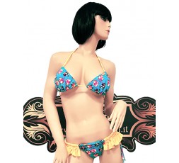 Sexy Shop Online I Trasgressivi - Costume Mare Bikini Donna - Bikini Stampa Animali e Frange - Ivete Pessoa