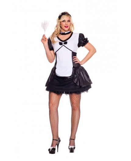 Sexy Shop Online I Trasgressivi - Carnevale Donna - Costume da Cameriera Sexy - Music Legs