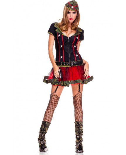 Sexy Shop Online I Trasgressivi - Carnevale Donna - Costume Da Soldatessa Sexy - Music Legs