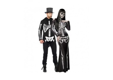 Halloween Coppia - Costume da Skeleton Lady & da Scheletro