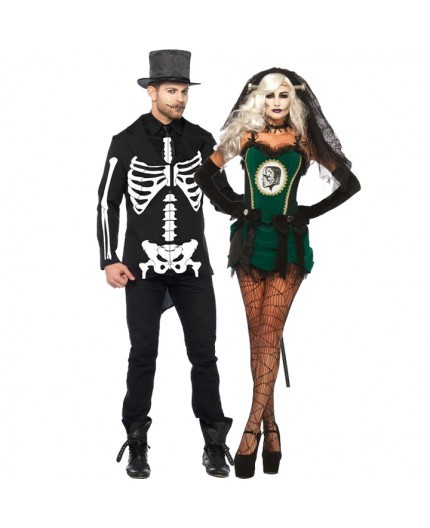 Sexy Shop Online I Trasgressivi - Halloween Coppia - Costume da Frankenstein & Da Scheletro Sexy Shop Online I Trasgressivi - Halloween Coppia - Costume da Frankenstein & Da Scheletro