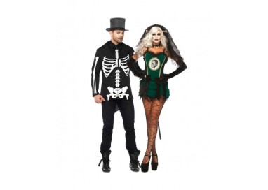 Halloween Coppia - Costume da Frankenstein & Da Scheletro