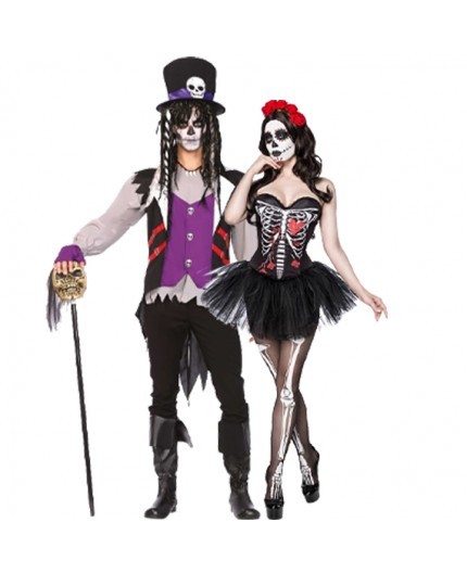 Sexy Shop Online I Trasgressivi - Halloween Coppia - Costume da Skull Senorita & Da Prete Voodoo