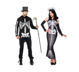 Sexy Shop Online I Trasgressivi - Halloween Coppia - Costume Da Scheletro & Skeleton Mermaid